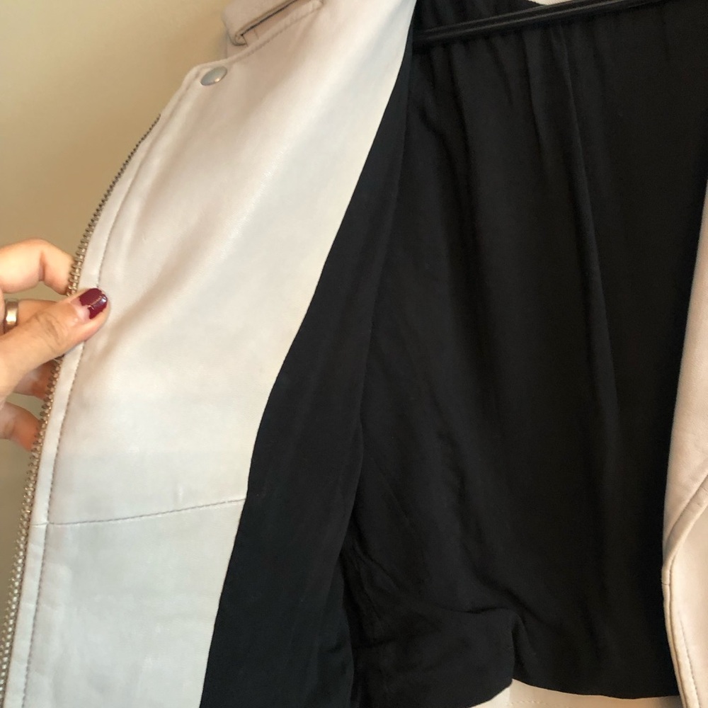IRO Women's Gray Leather Jacket - Picture 6 of 10